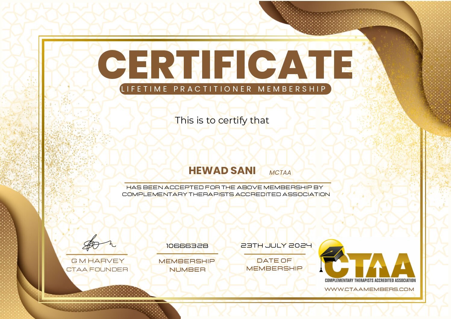 Hypnotherapy Society Certificate