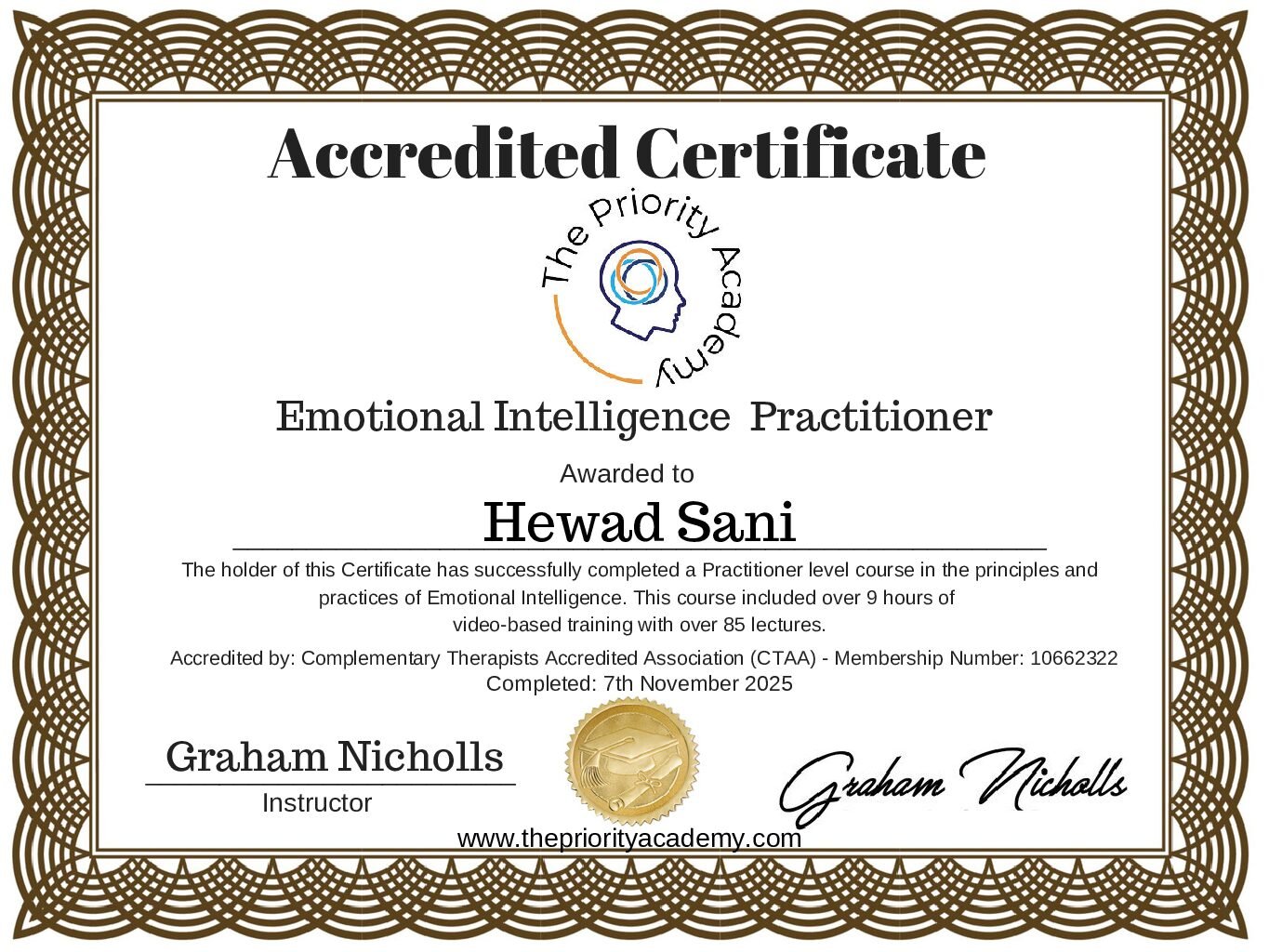 EI Certificate